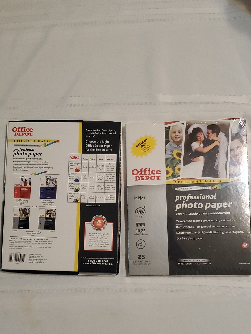 New Bundle Of 2 Professional Photo Paper - Brilliant Matte, White